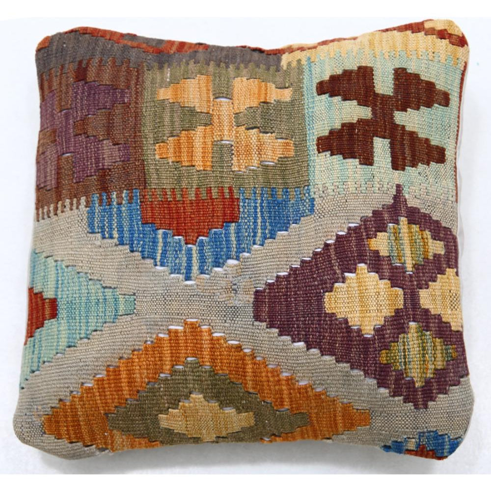 Hand Woven Tribal  Wool Pillow - 1'5'' x 1'5''