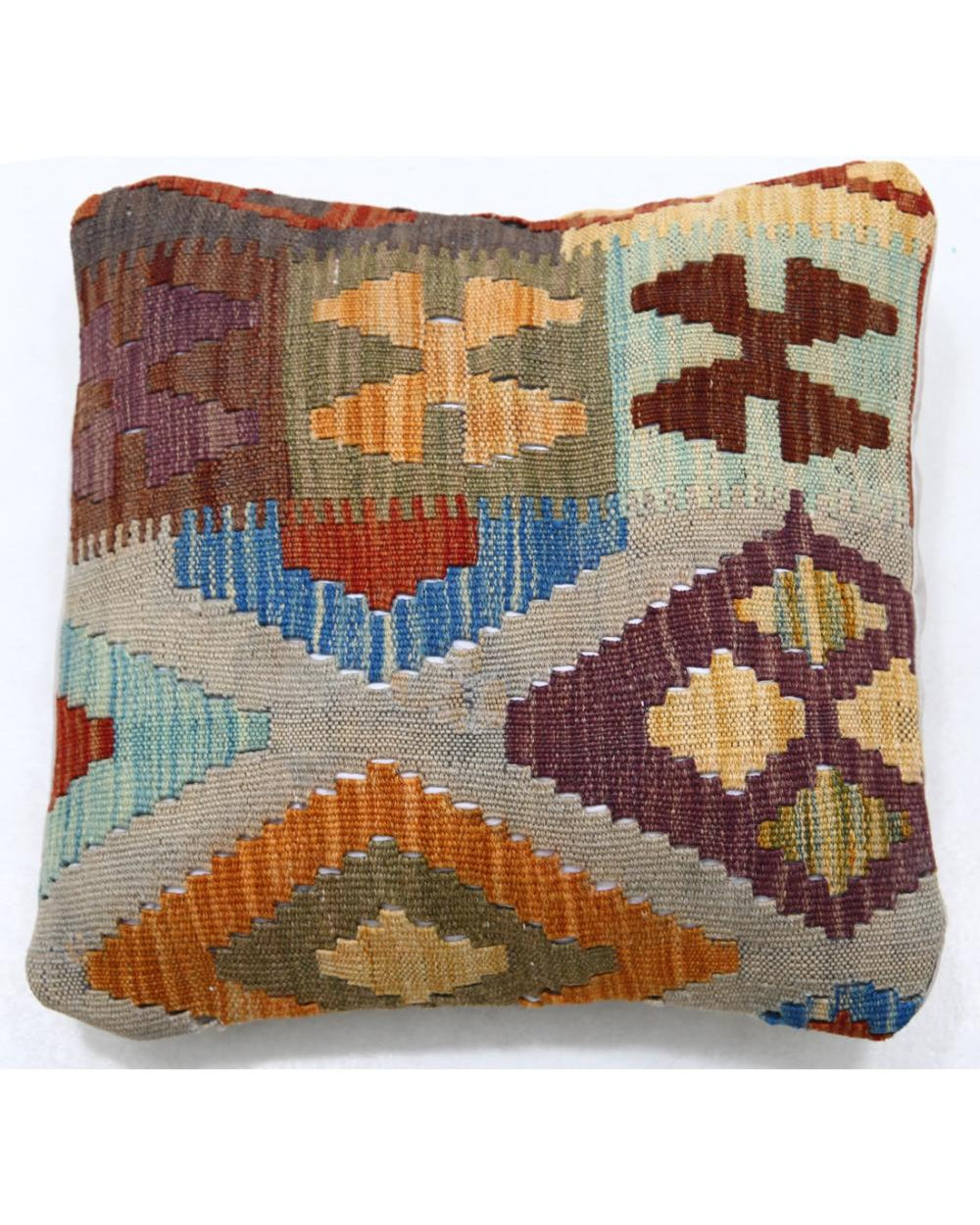Hand Woven Tribal  Wool Pillow - 1'5'' x 1'5''