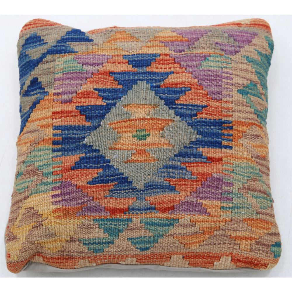 Hand Woven Tribal  Wool Pillow - 1'5'' x 1'5''