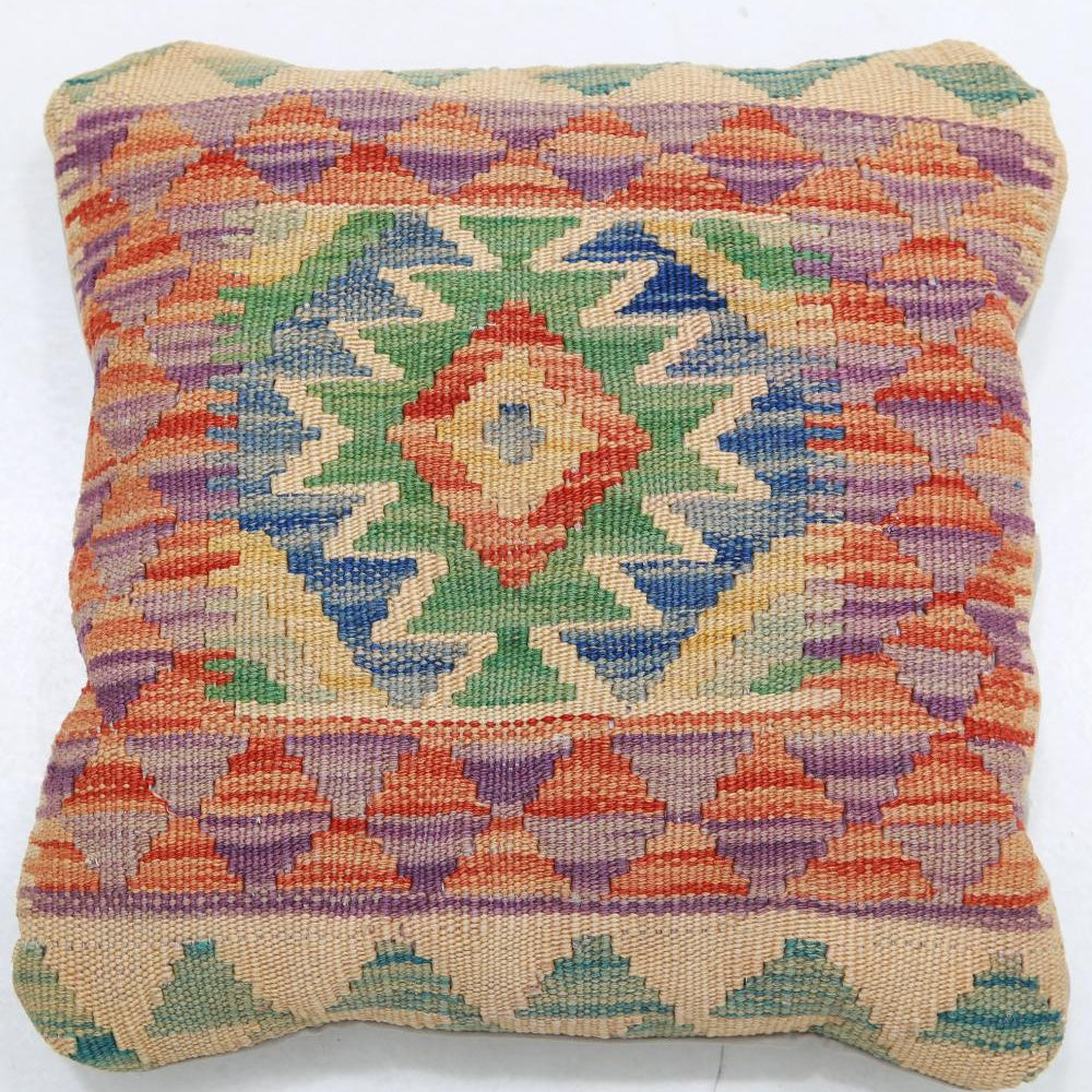 Hand Woven Tribal  Wool Pillow - 1'5'' x 1'5''