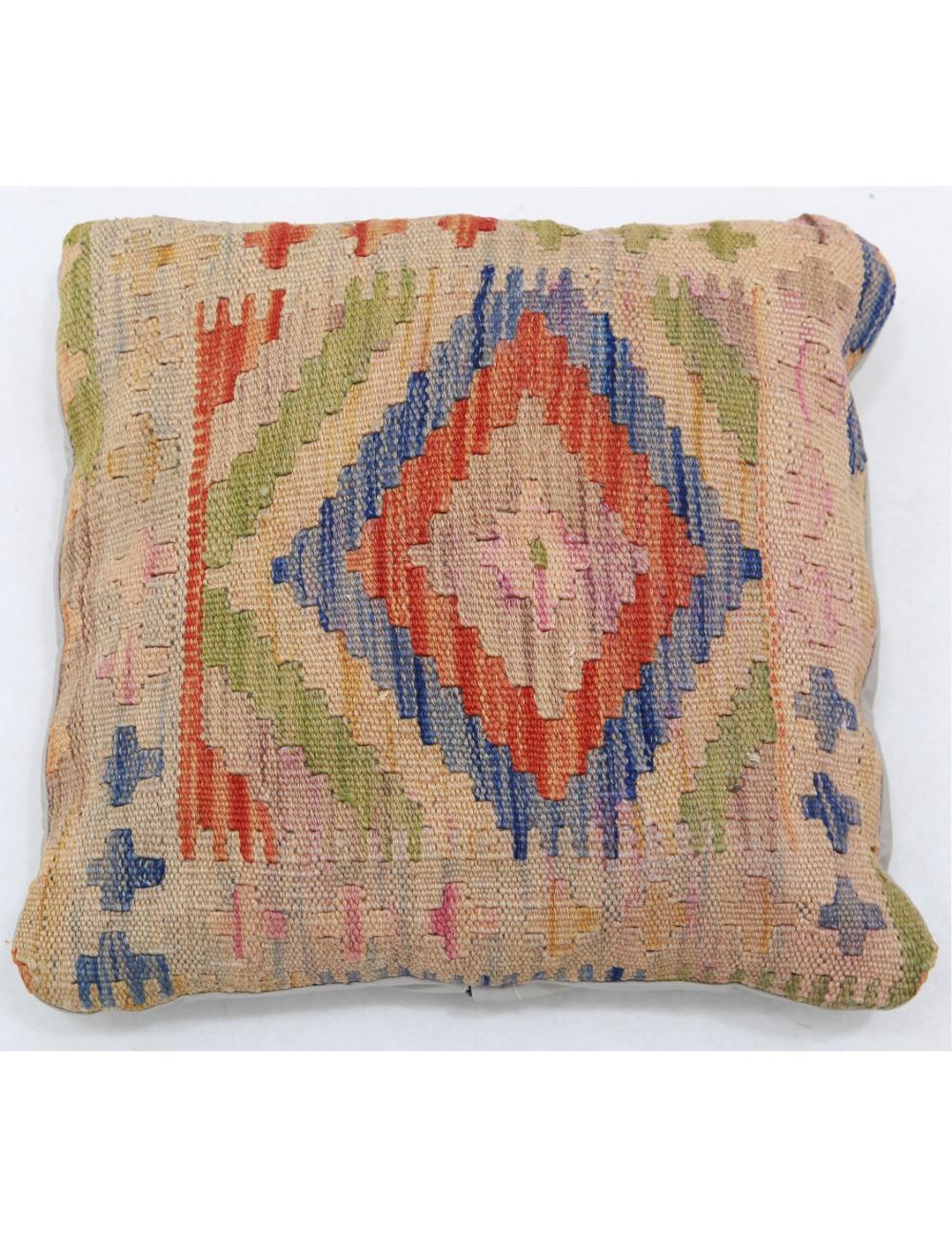 Hand Woven Tribal  Wool Pillow - 1'5'' x 1'5''