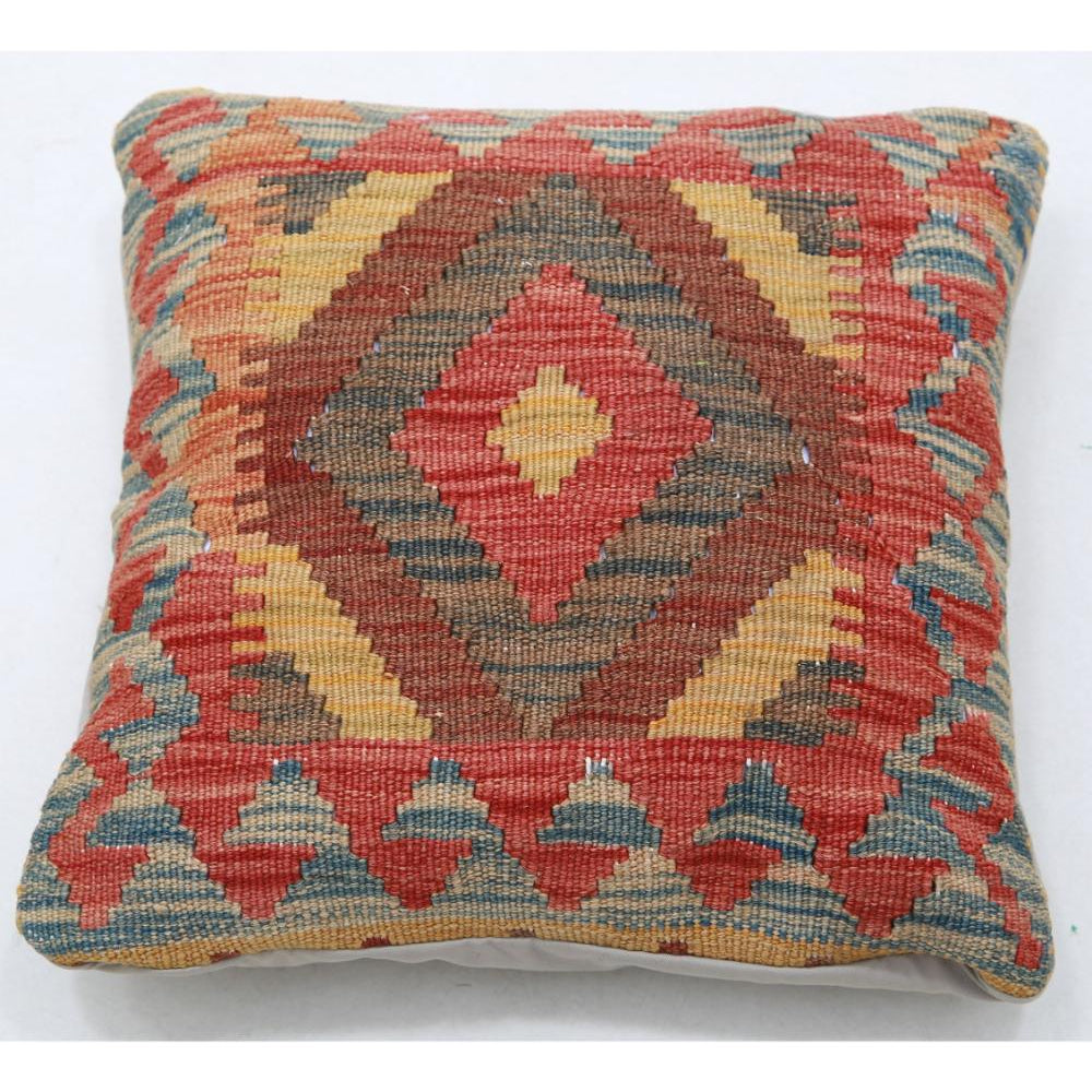 Hand Woven Tribal  Wool Pillow - 1'5'' x 1'5''
