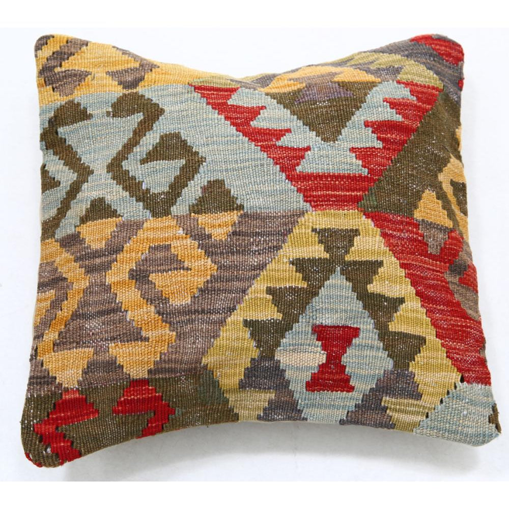 Hand Woven Tribal  Wool Pillow - 1'5'' x 1'5''