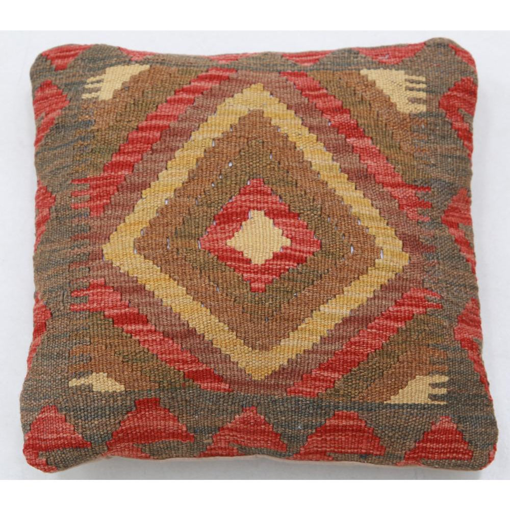 Hand Woven Tribal  Wool Pillow - 1'5'' x 1'5''