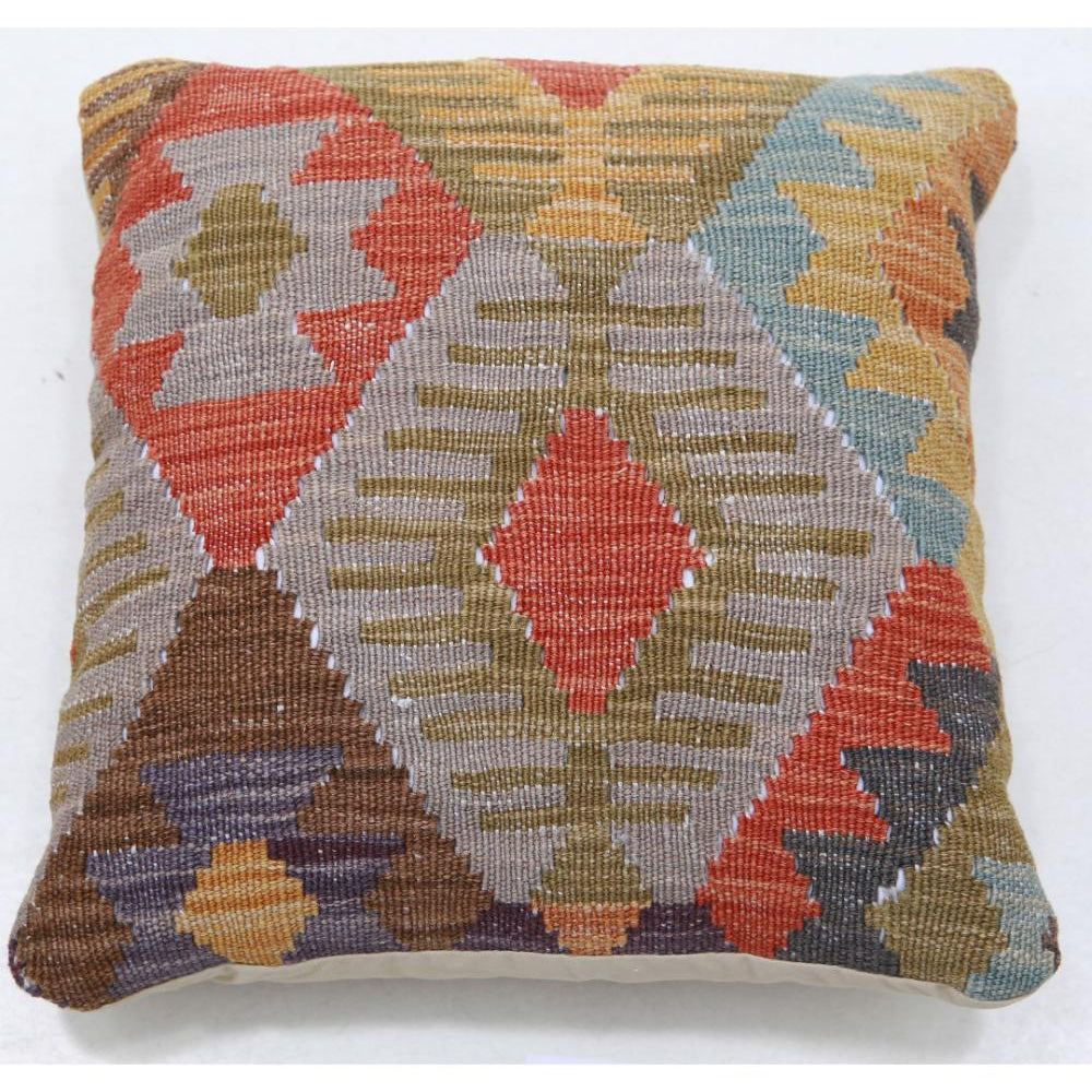 Hand Woven Tribal  Wool Pillow - 1'5'' x 1'5''
