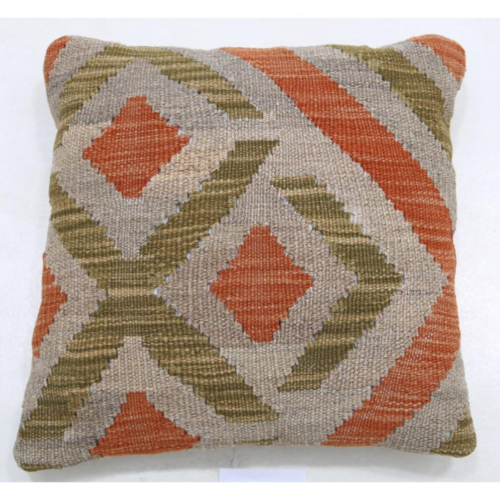 Hand Woven Tribal  Wool Pillow - 1'5'' x 1'5''