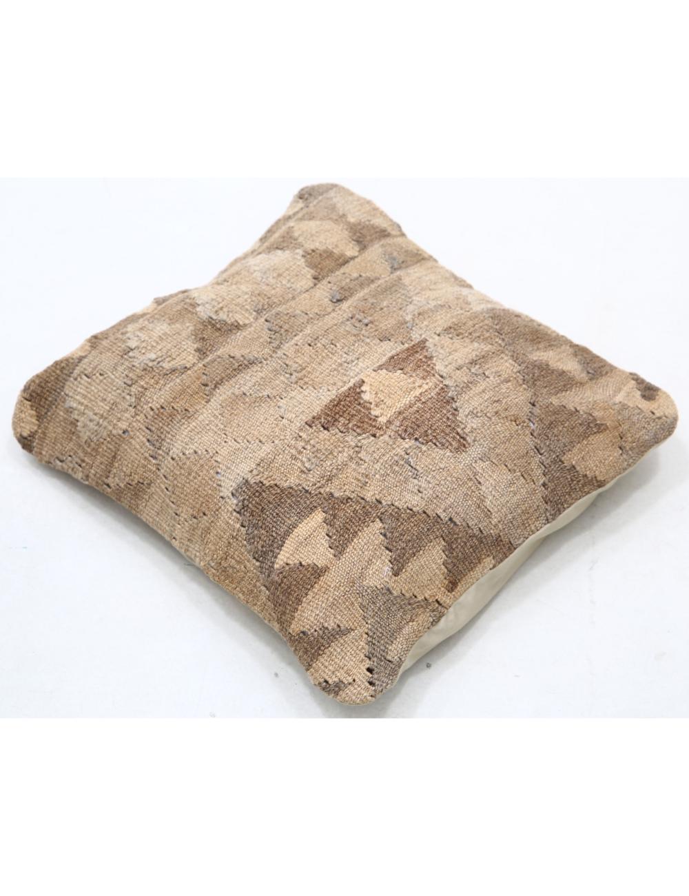 Hand Woven Tribal Multi Color Geometric Wool Pillow - 1'5'' x 1'5'' Arteverk Arteverk Rugs