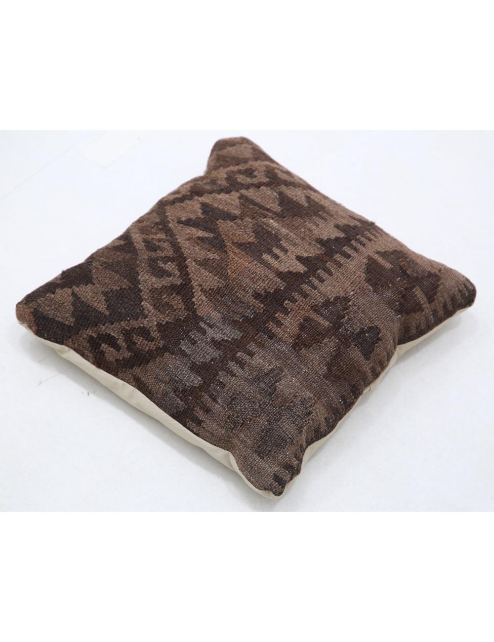 Hand Woven Tribal Multi Color Geometric Wool Pillow - 1'5'' x 1'5'' Arteverk Arteverk Rugs