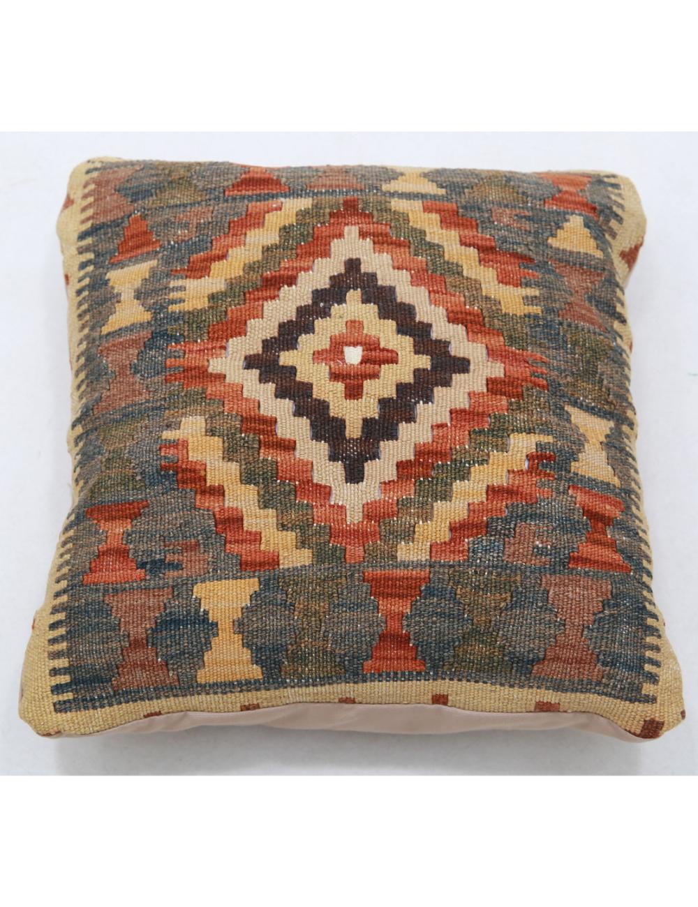 Hand Woven Tribal  Wool Pillow - 1&#39;5&#39;&#39; x 1&#39;5&#39;&#39;