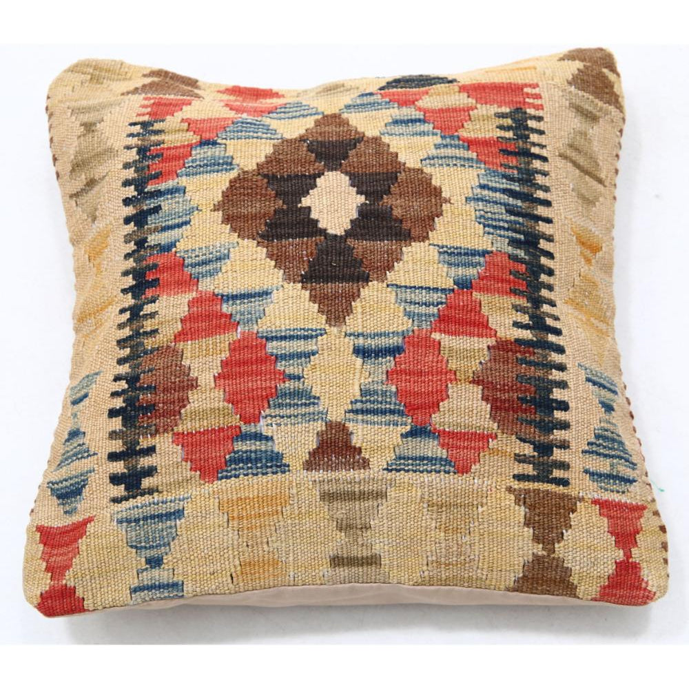 Hand Woven Tribal  Wool Pillow - 1'5'' x 1'5''