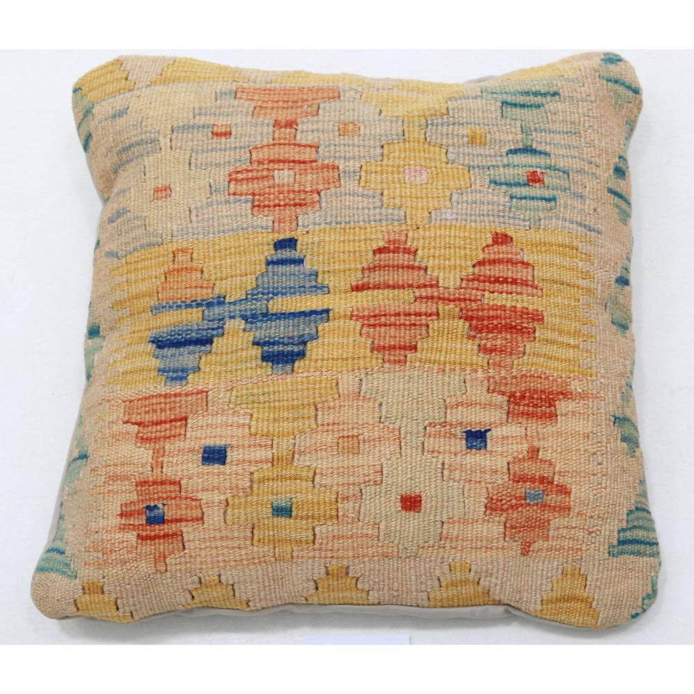 Hand Woven Tribal  Wool Pillow - 1'5'' x 1'5''
