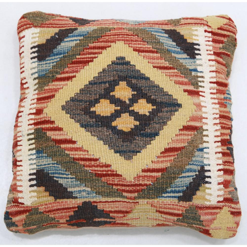Hand Woven Tribal  Wool Pillow - 1'5'' x 1'5''