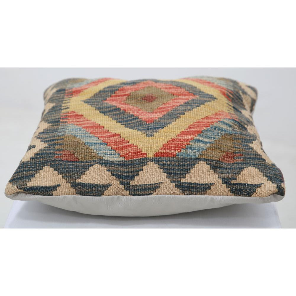 Hand Woven Tribal  Wool Pillow - 1'5'' x 1'5''