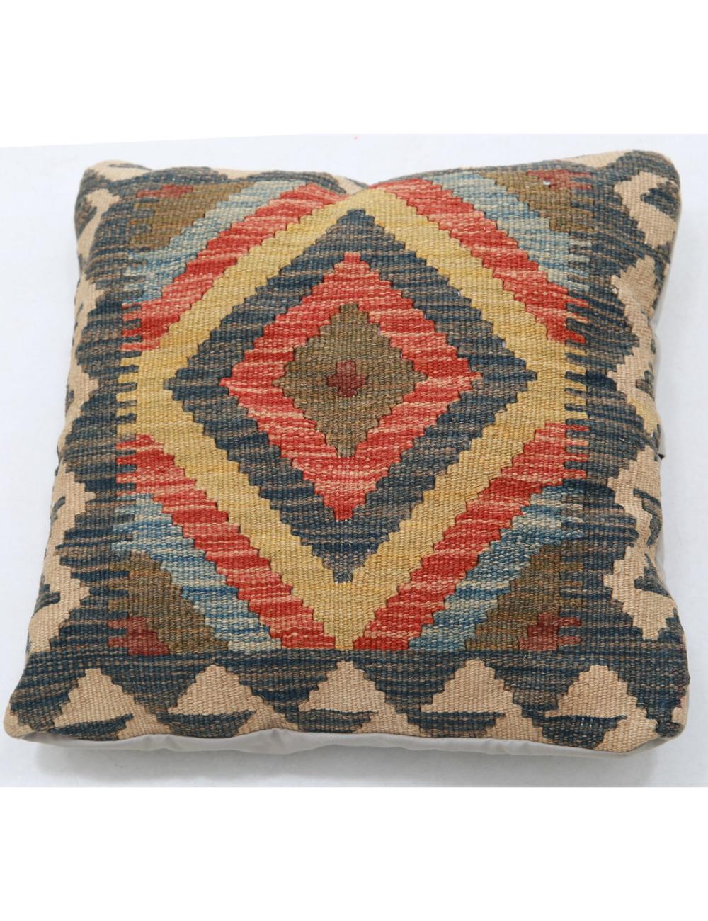 Hand Woven Tribal  Wool Pillow - 1'5'' x 1'5''