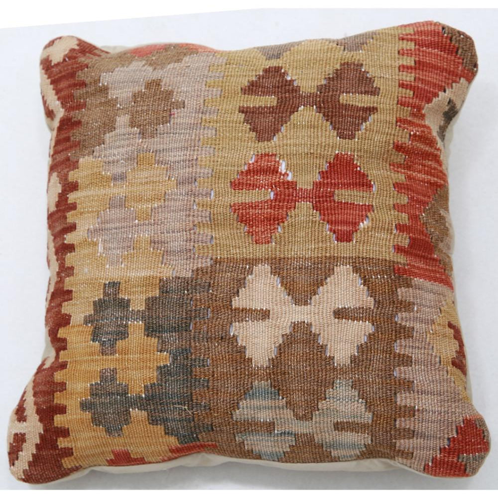 Hand Woven Tribal  Wool Pillow - 1'5'' x 1'5''