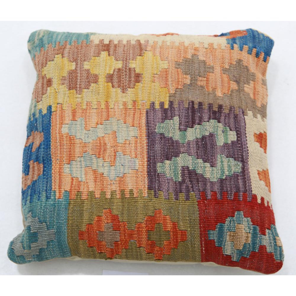 Hand Woven Tribal  Wool Pillow - 1'5'' x 1'5''