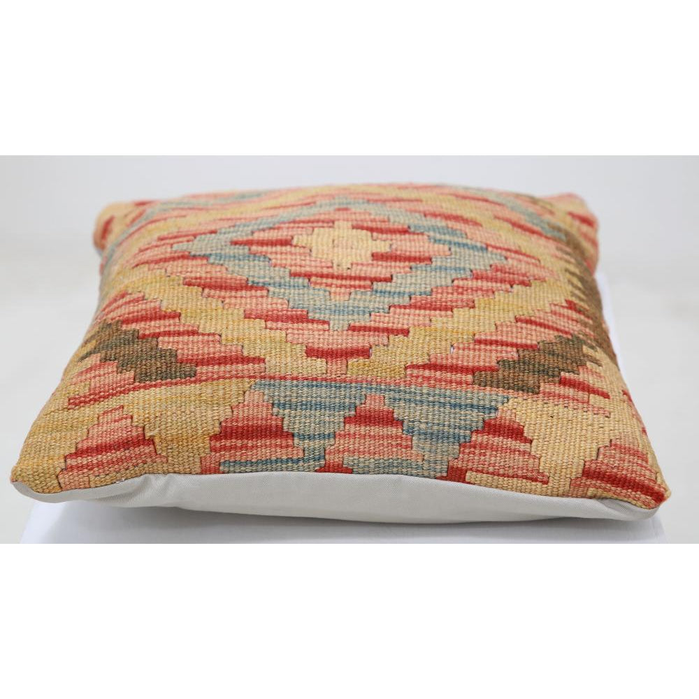 Cojín Tribal de Lana Tejido a Mano - 1'5'' x 1'5''