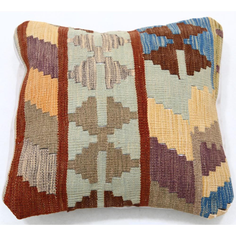 Almohada de lana tribal tejida a mano - 1'5'' x 1'5''