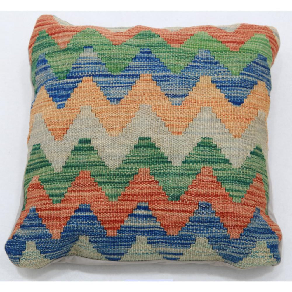 Cojín Tribal de Lana Tejido a Mano - 1'5'' x 1'5''