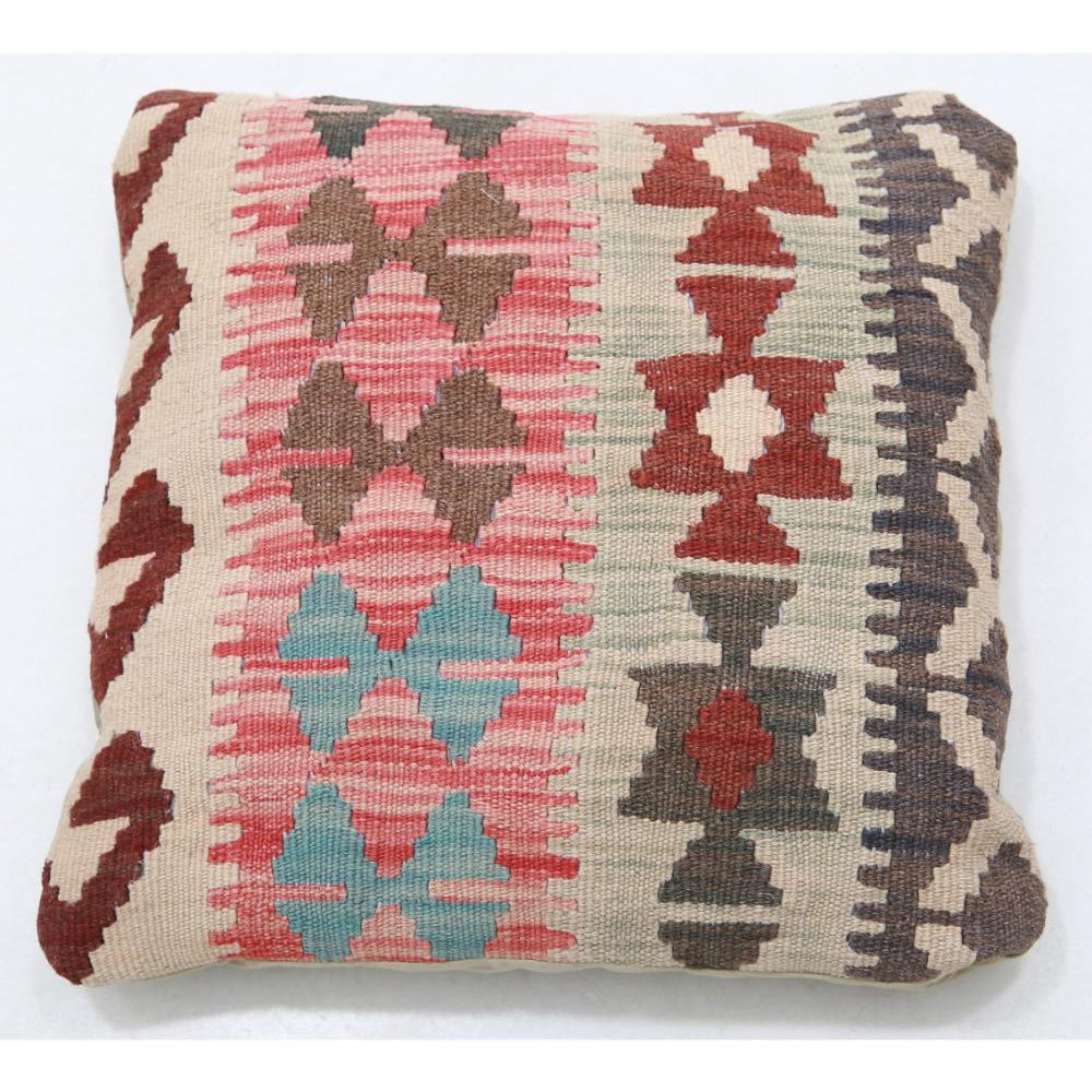 Hand Woven Tribal  Wool Pillow - 1'5'' x 1'5''