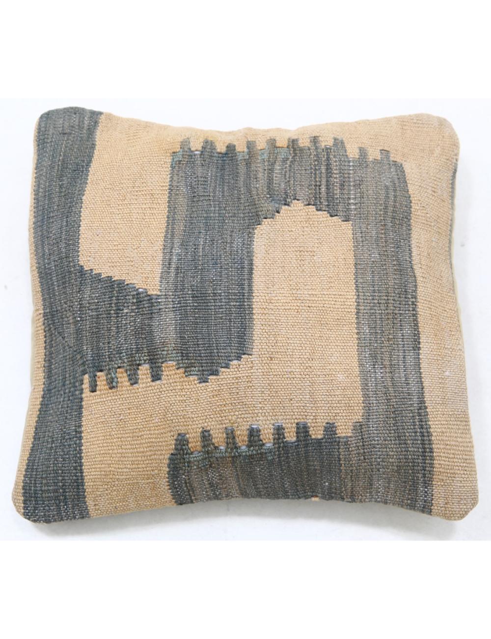 Hand Woven Tribal Multi Color Geometric Wool Pillow - 1'5'' x 1'5'' Arteverk Arteverk Rugs