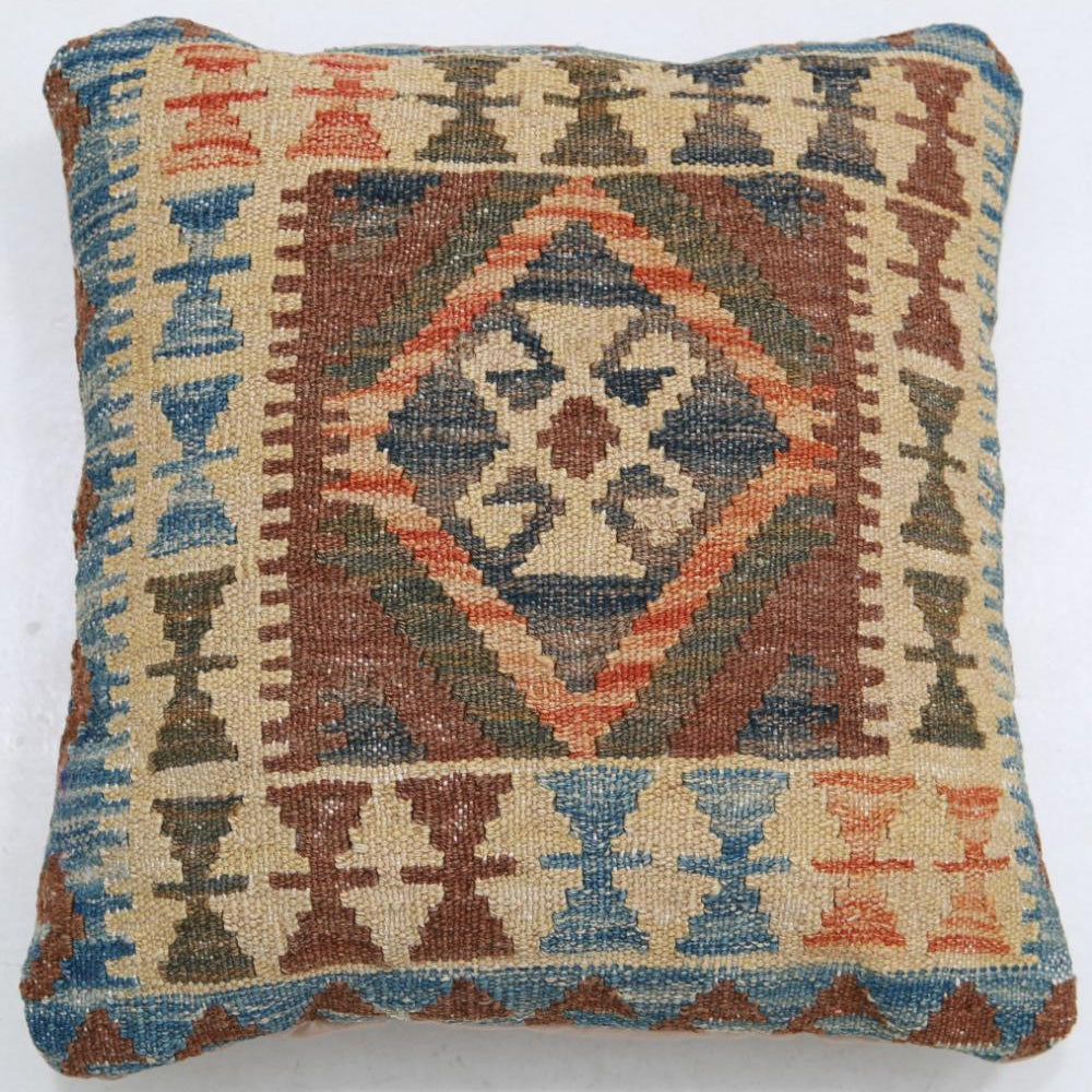 Hand Woven Tribal  Wool Pillow - 1'5'' x 1'5''