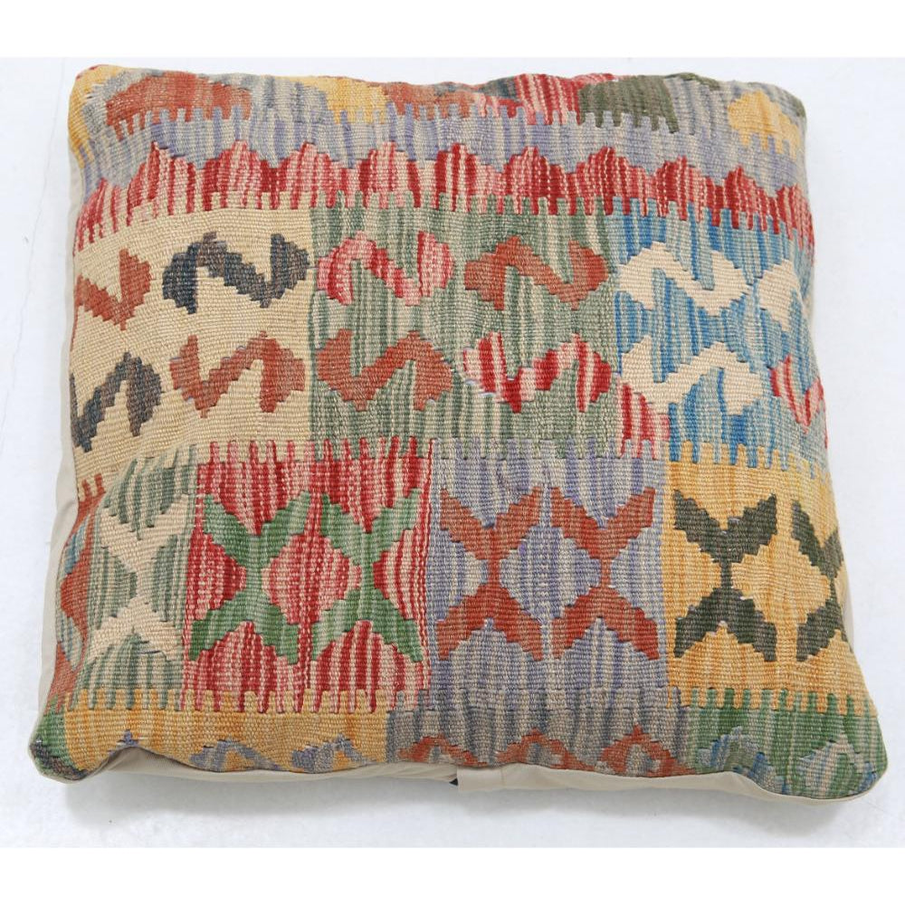 Hand Woven Tribal  Wool Pillow - 1'5'' x 1'5''
