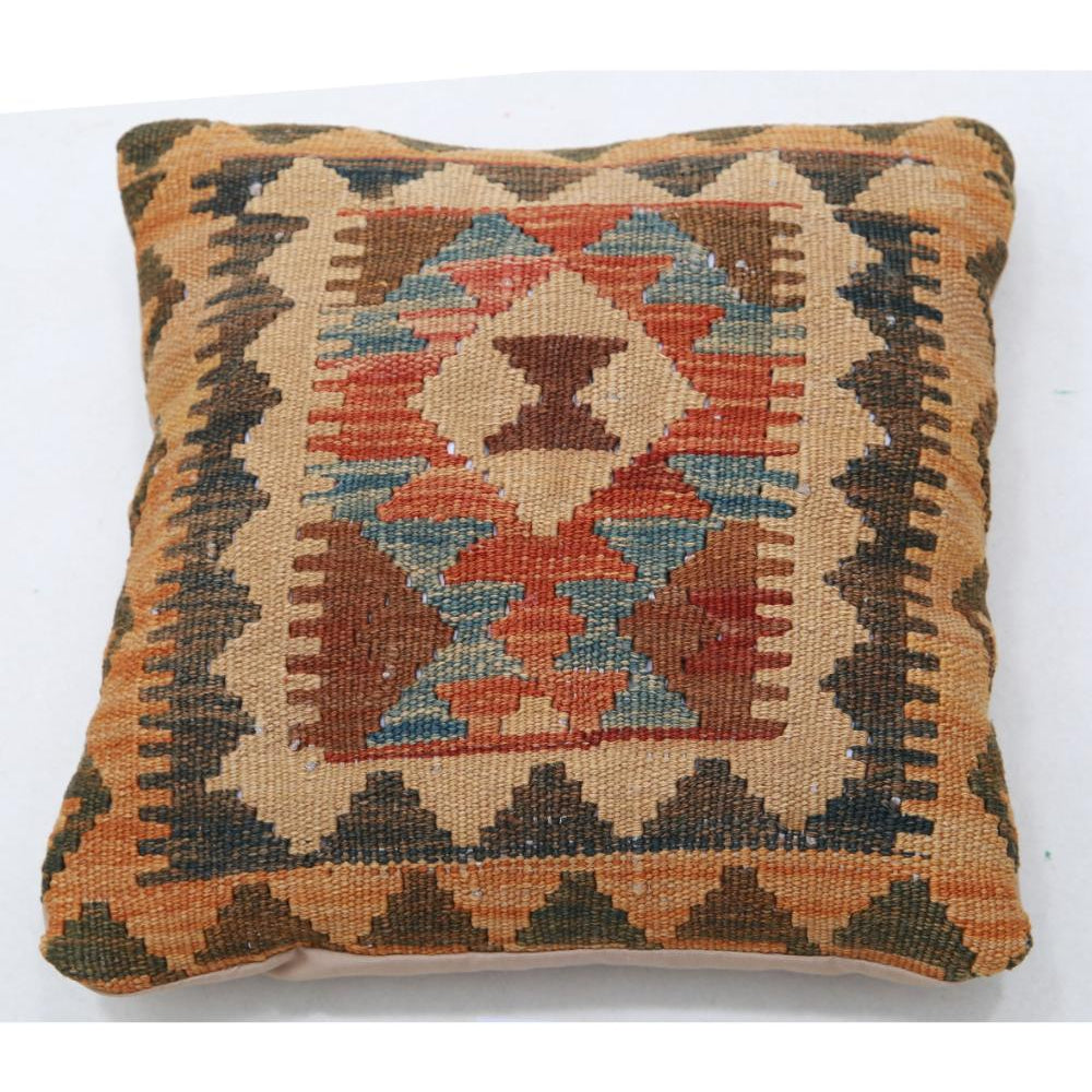 Hand Woven Tribal  Wool Pillow - 1'5'' x 1'5''
