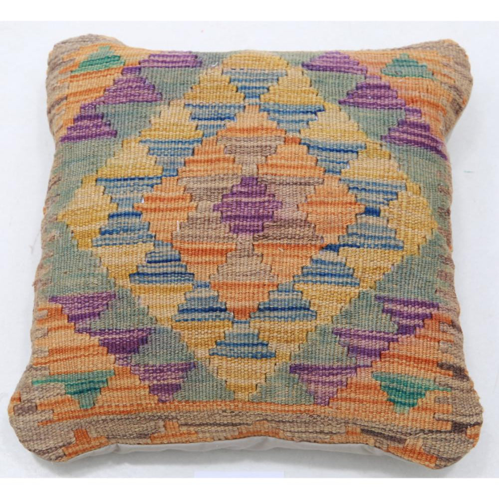 Hand Woven Tribal  Wool Pillow - 1'5'' x 1'5''