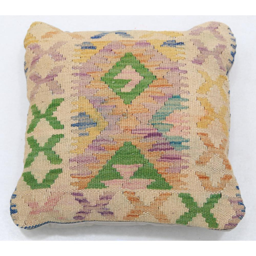 Hand Woven Tribal  Wool Pillow - 1'5'' x 1'5''