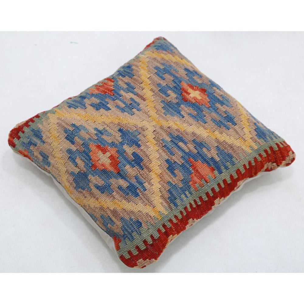 Almohada tribal de lana tejida a mano - 1'5'' x 1'5''