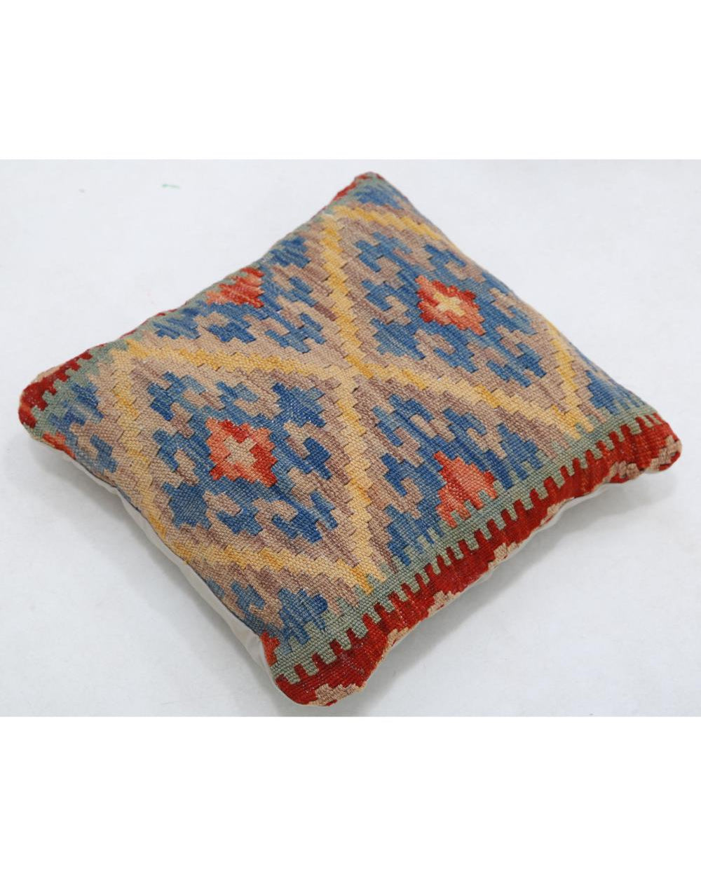 Almohada tribal de lana tejida a mano - 1'5'' x 1'5''