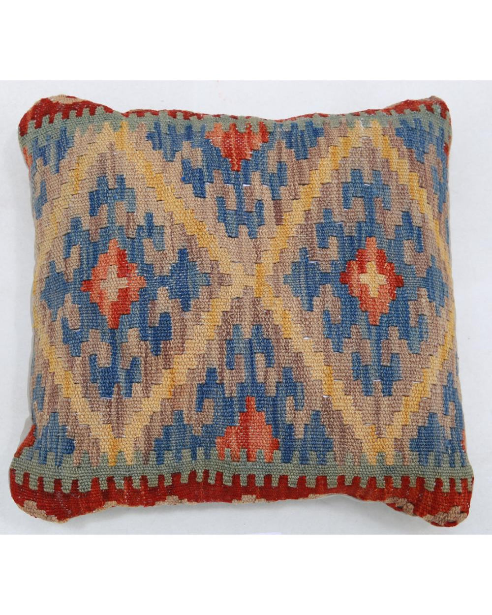 Almohada tribal de lana tejida a mano - 1'5'' x 1'5''