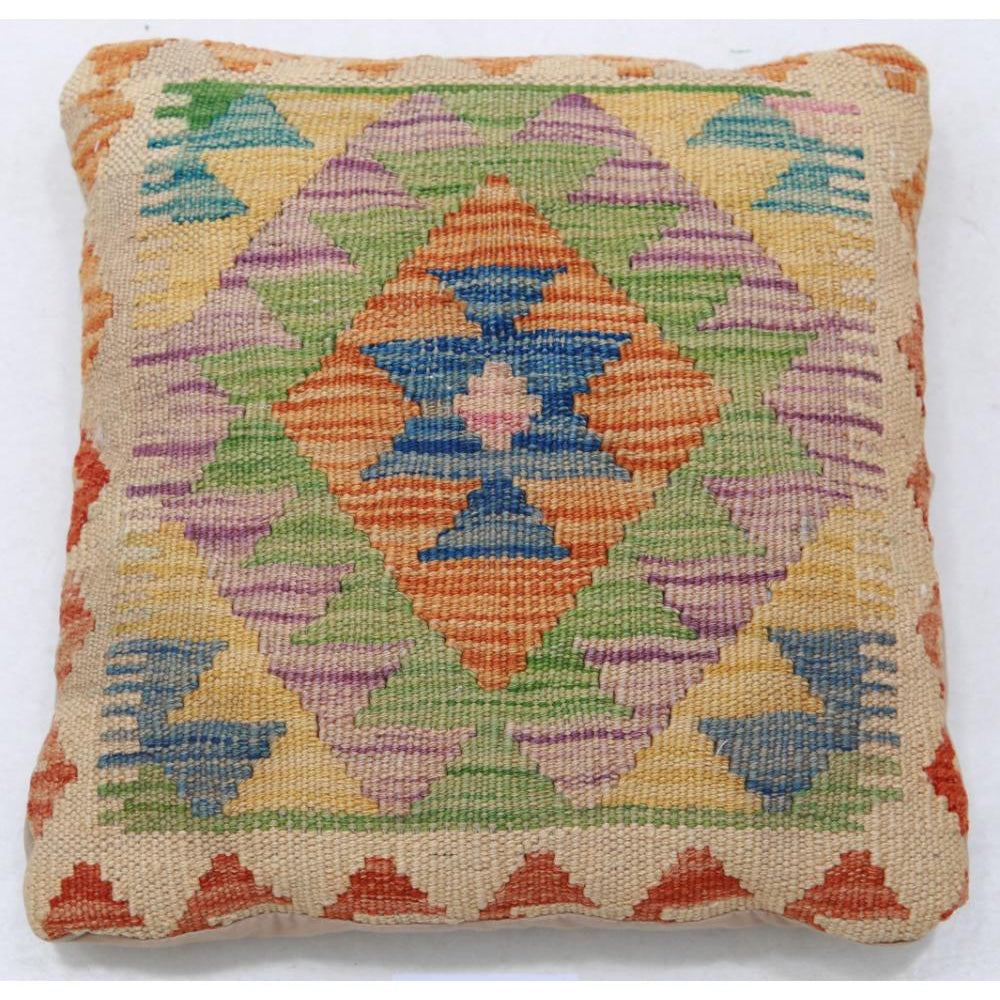Hand Woven Tribal  Wool Pillow - 1'5'' x 1'5''