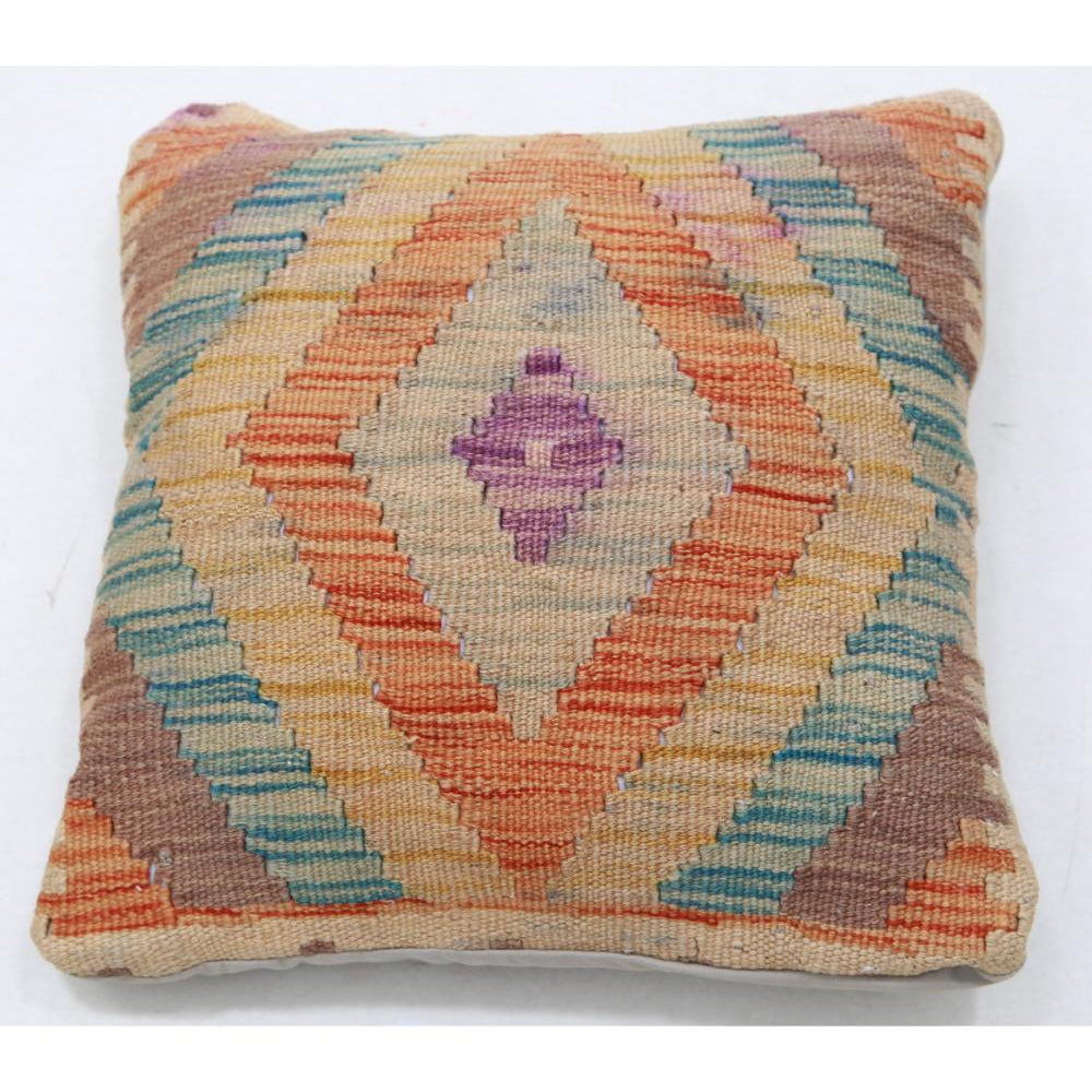Hand Woven Tribal  Wool Pillow - 1'5'' x 1'5''