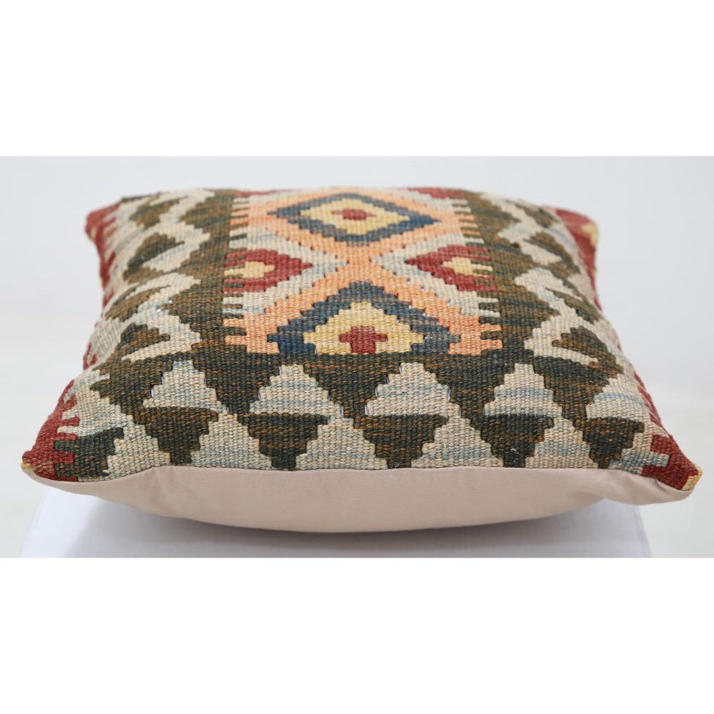 Hand Woven Tribal  Wool Pillow - 1'5'' x 1'5''