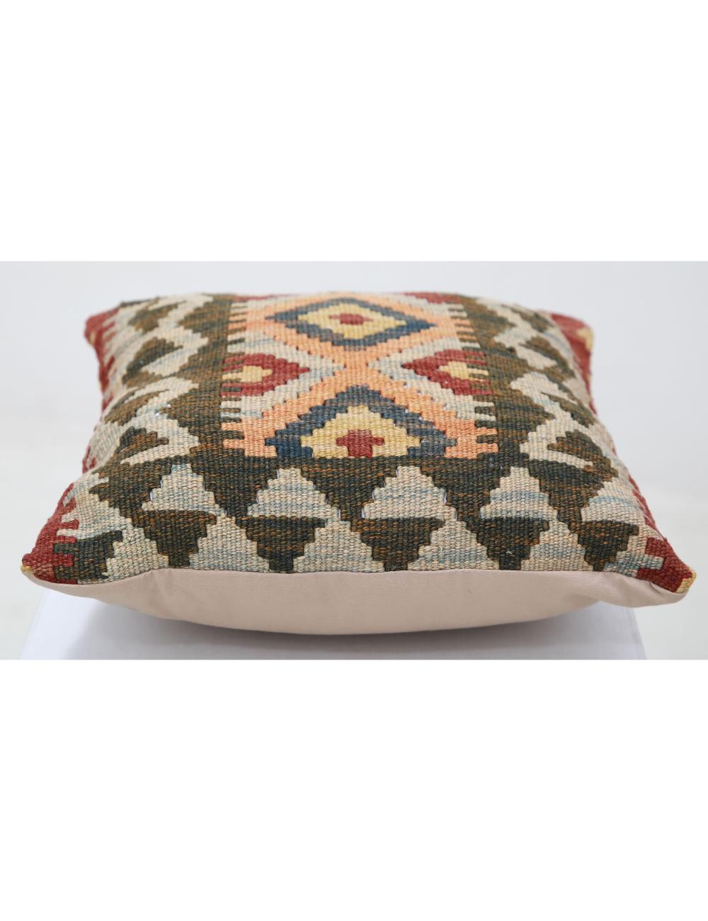 Hand Woven Tribal  Wool Pillow - 1'5'' x 1'5''