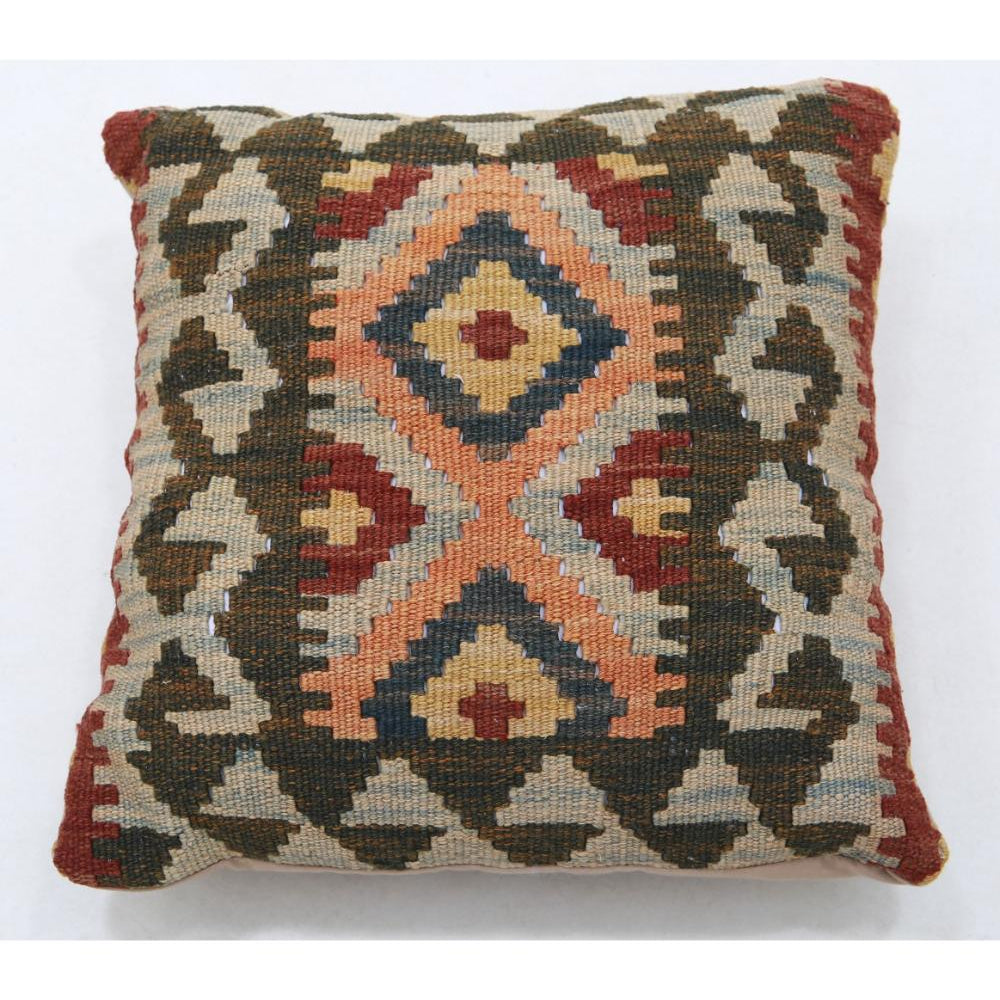 Hand Woven Tribal  Wool Pillow - 1'5'' x 1'5''