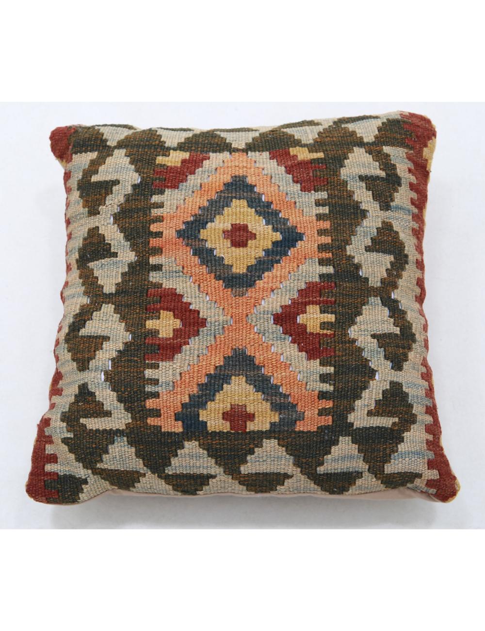 Hand Woven Tribal  Wool Pillow - 1'5'' x 1'5''