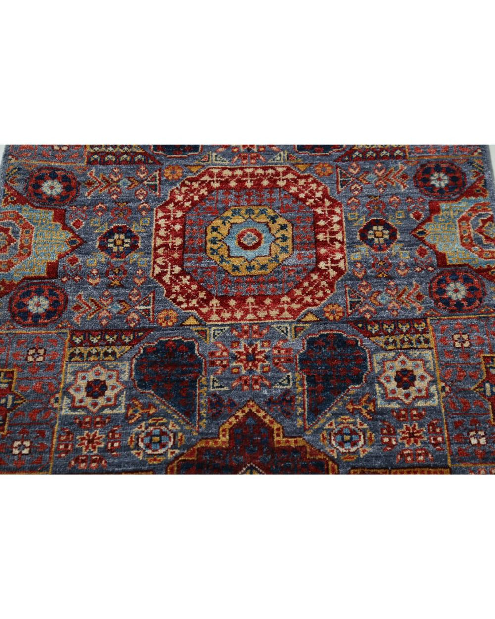 Hand Knotted Mamluk Wool Rug - 2'7'' x 14'10''
