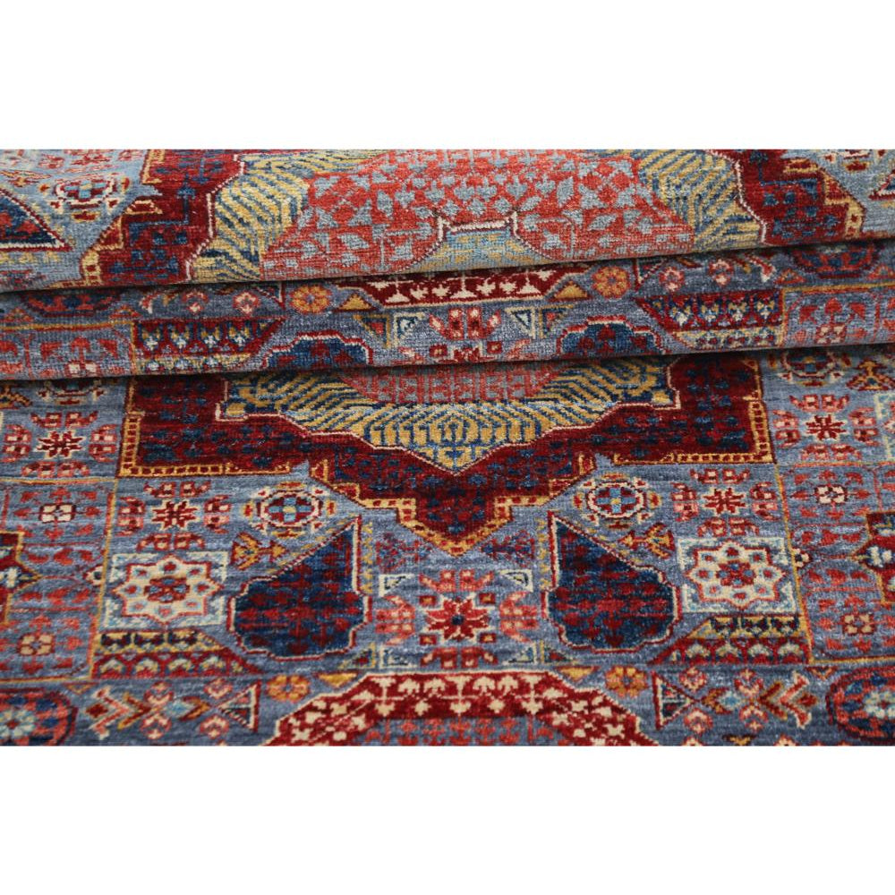 Hand Knotted Mamluk Wool Rug - 2'7'' x 14'10''