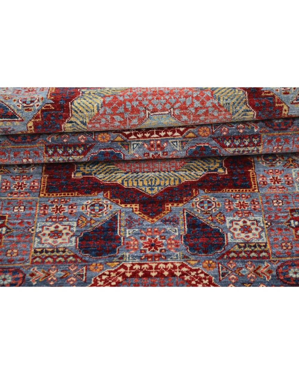 Hand Knotted Mamluk Wool Rug - 2'7'' x 14'10''