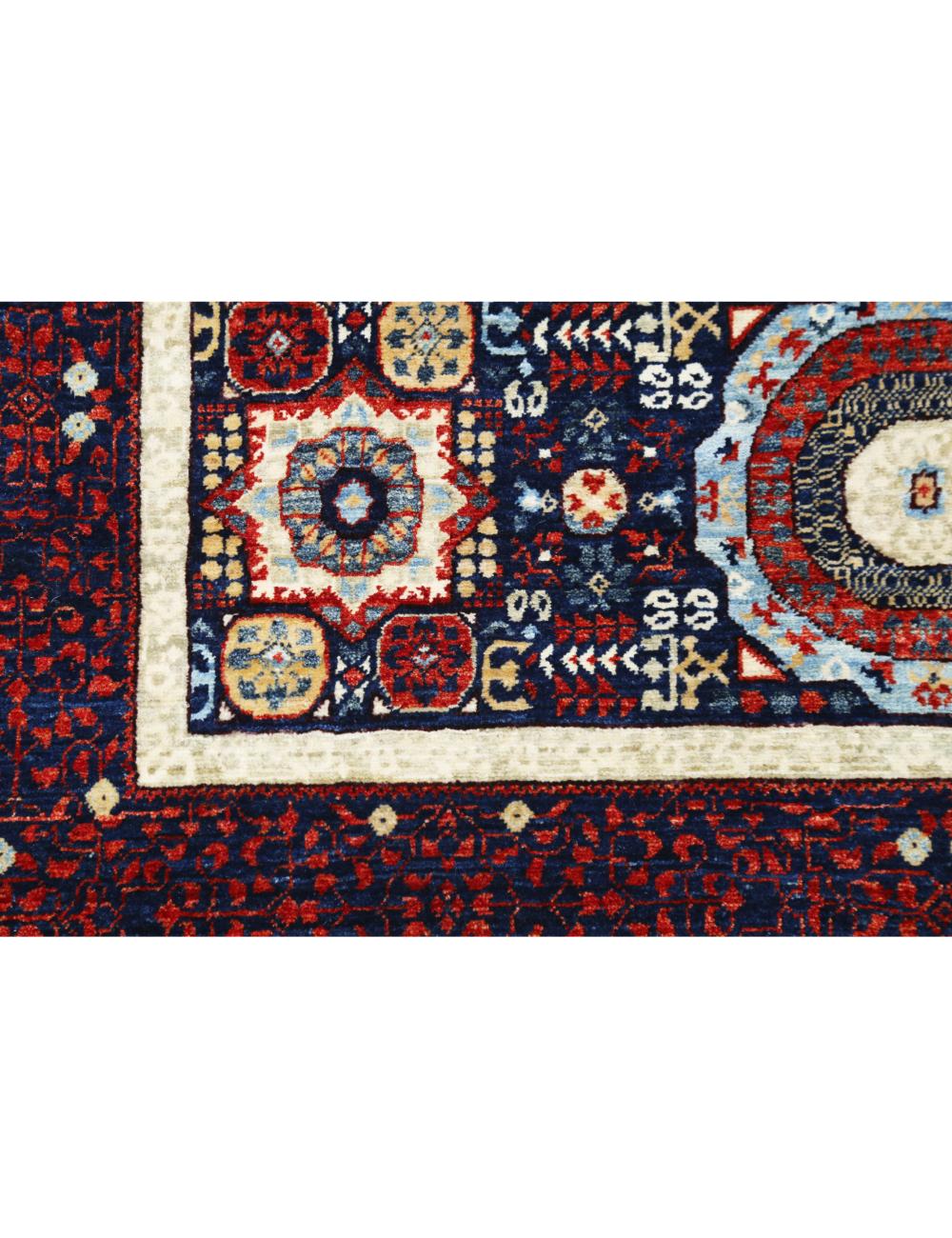 Hand Knotted Fine Mamluk Wool Rug - 3'11'' x 6'1'' Arteverk Arteverk Rugs