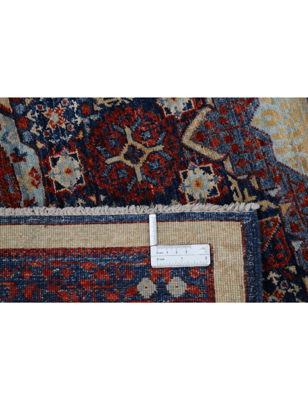 Hand Knotted Fine Mamluk Wool Rug - 4'1'' x 5'11'' Arteverk Arteverk Rugs
