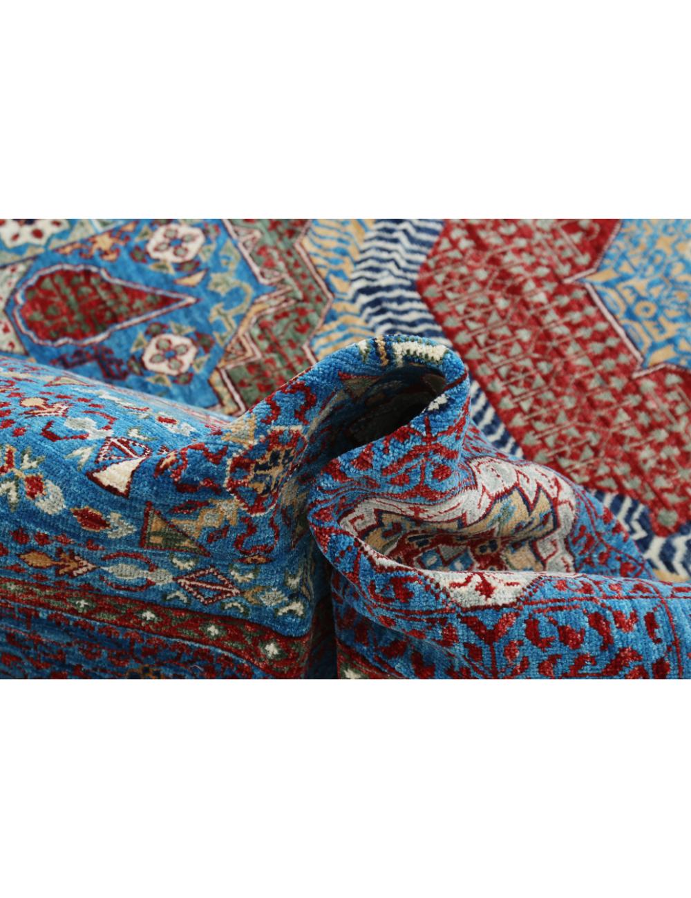 Hand Knotted Mamluk Wool Rug - 8'1'' x 9'9'' Arteverk Arteverk Rugs