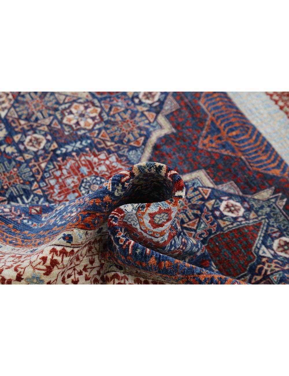 Hand Knotted Fine Mamluk Wool Rug - 9'0'' x 11'11'' Arteverk Arteverk Rugs