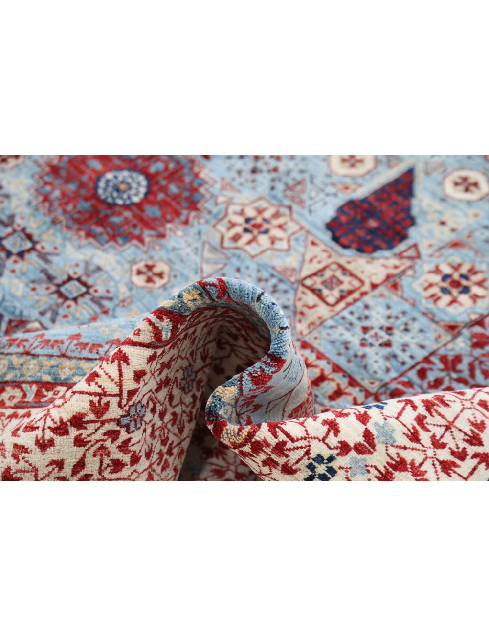 Hand Knotted Fine Mamluk Wool Rug - 9'10'' x 13'9'' Arteverk Arteverk Rugs