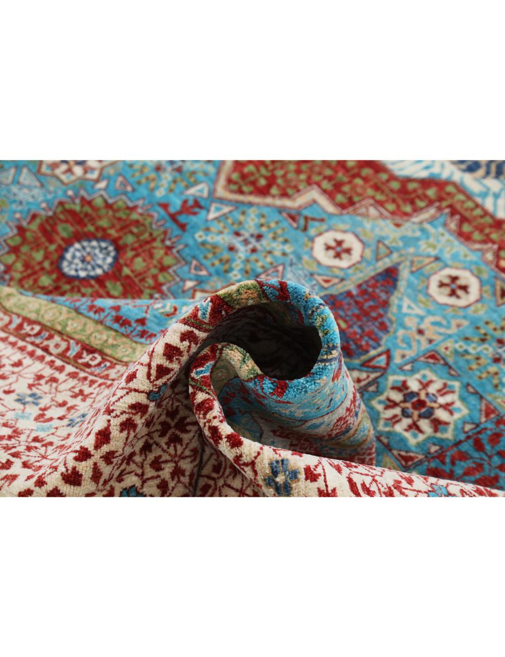 Hand Knotted Fine Mamluk Wool Rug - 9'9'' x 13'10'' Arteverk Arteverk Rugs