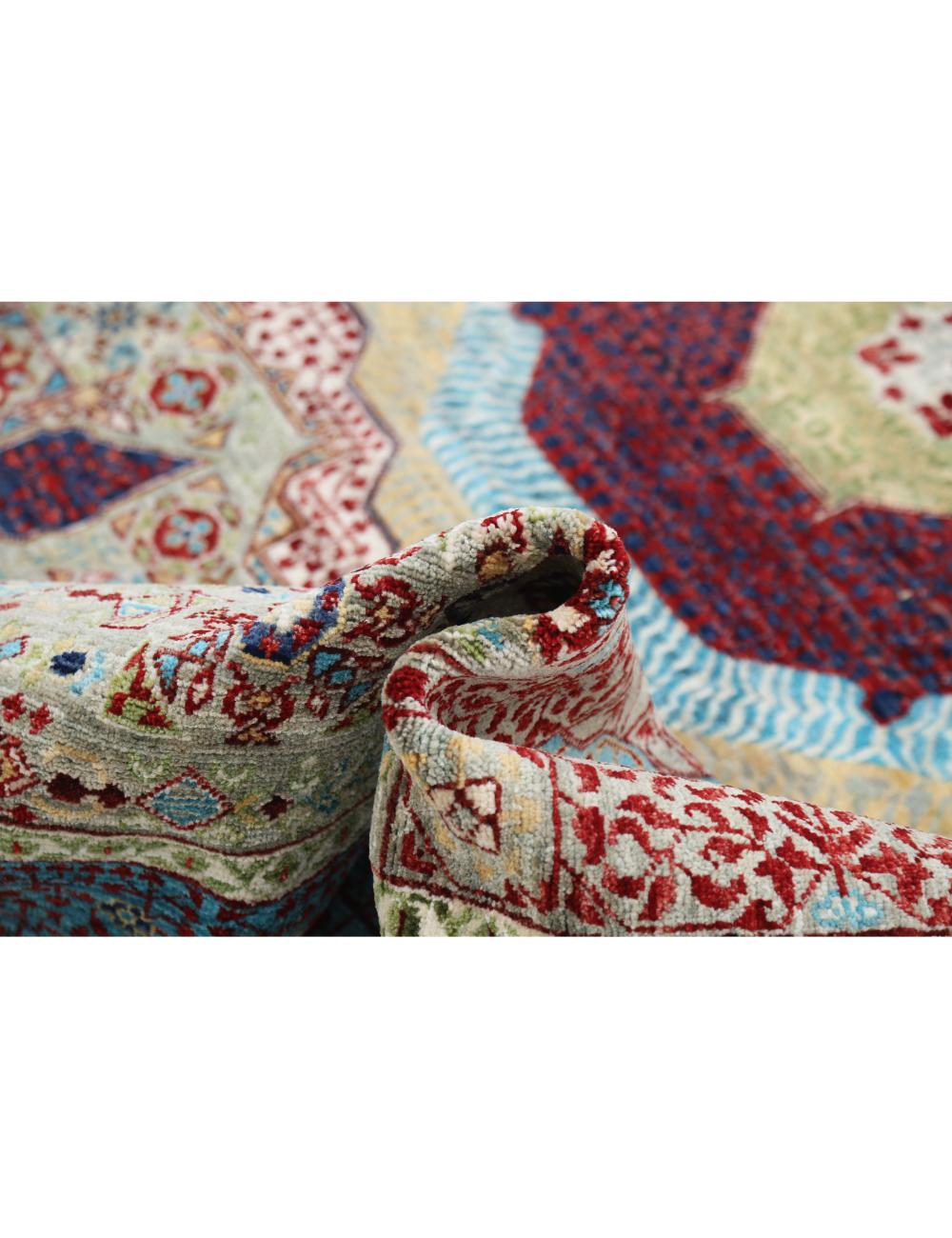 Hand Knotted Mamluk Wool Rug - 8'2'' x 9'10'' Arteverk Arteverk Rugs