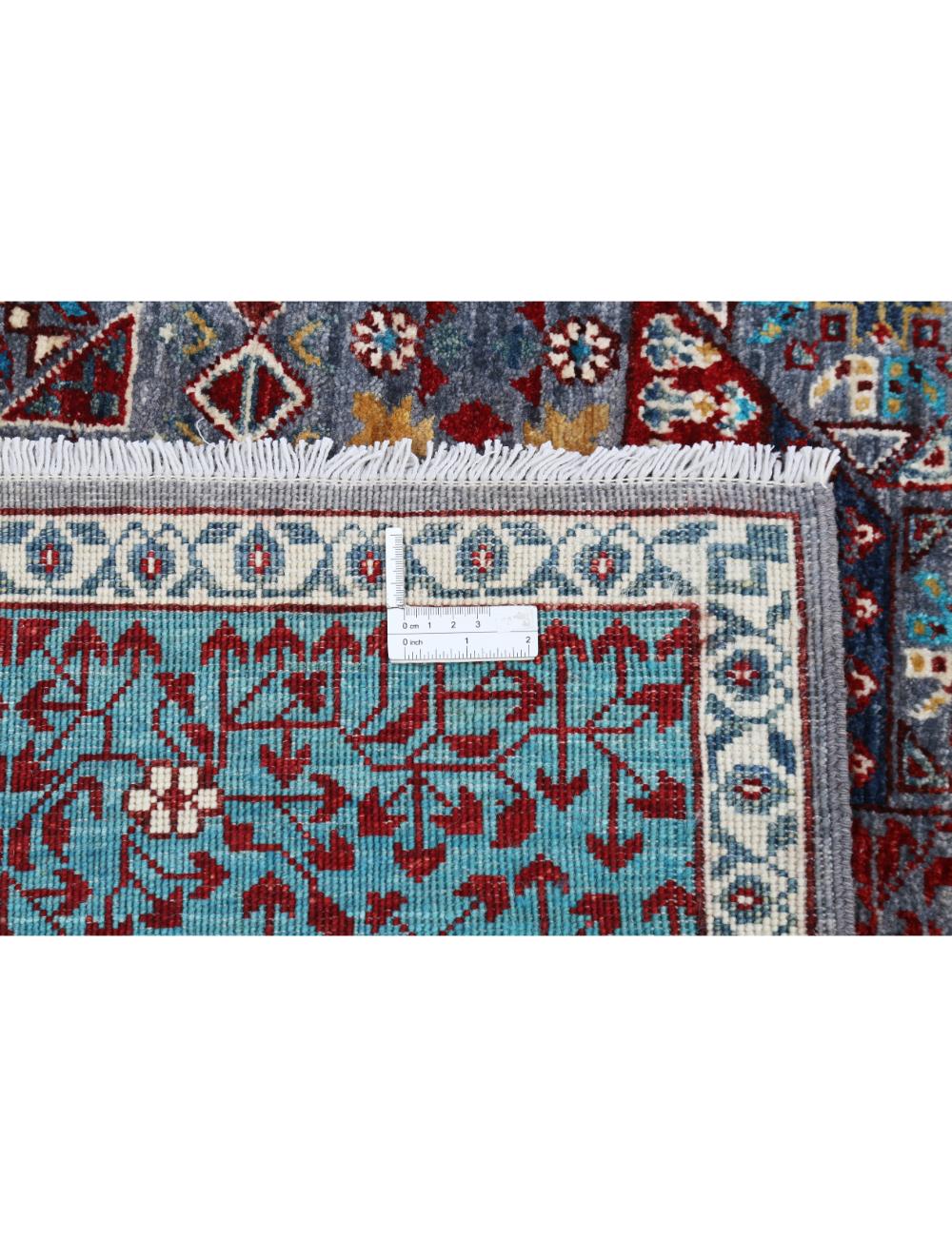 Hand Knotted Mamluk Wool Rug - 9'1'' x 12'3'' Arteverk Arteverk Rugs